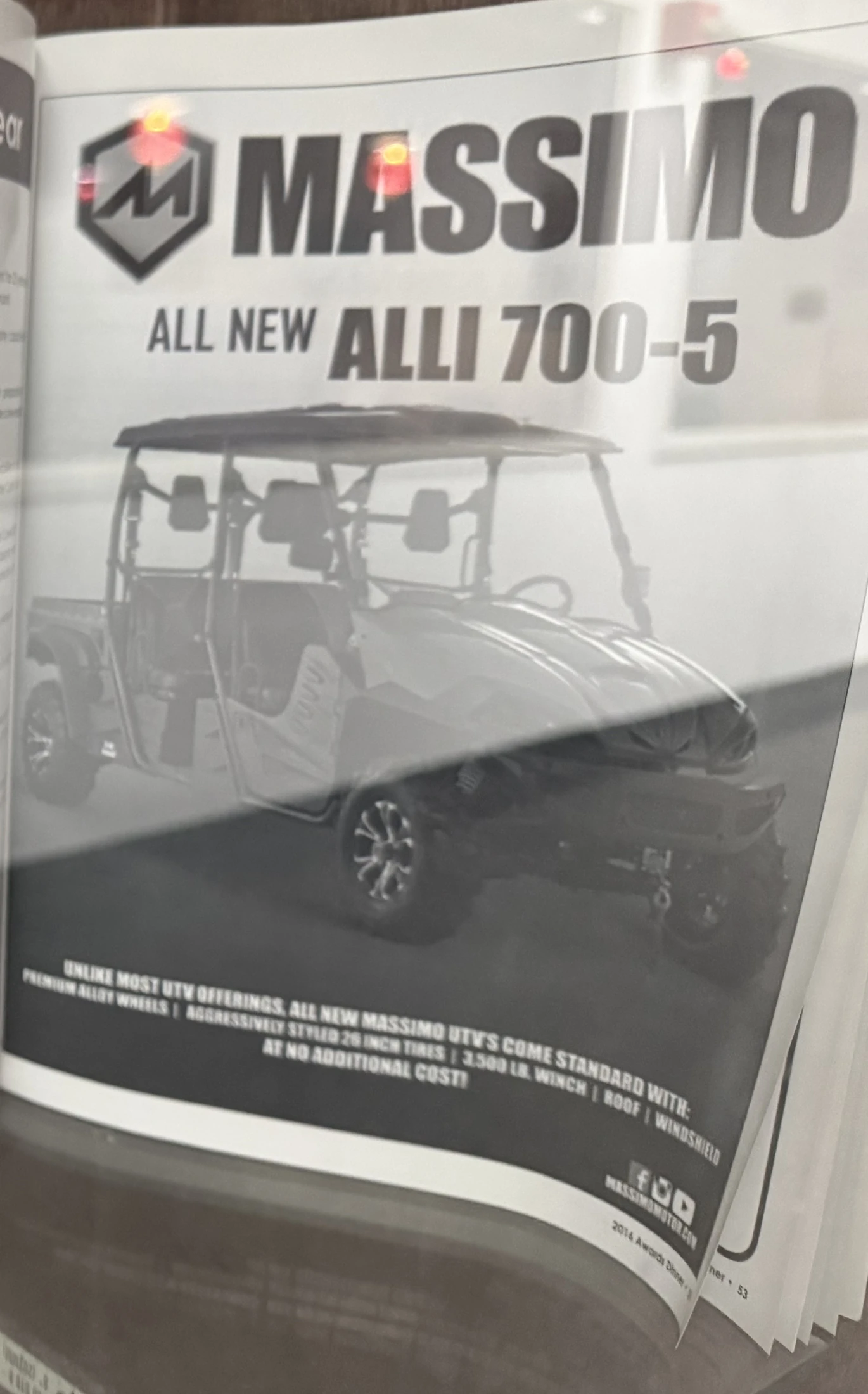 Historic Massimo ALLI 700-5 advertisement in a Garland Police Department booklet
